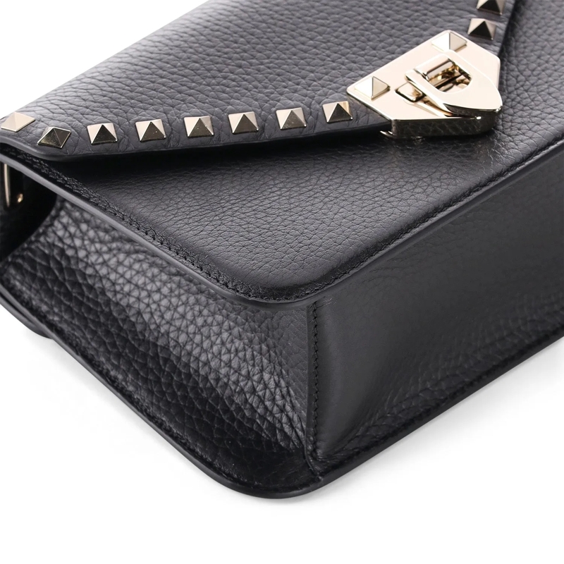 Valentino Garavani Crossbodytas Umhängetasche Rockstud aus Kalbsleder schwarz(Image 3)