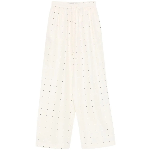 Róhe  Silk Dotted Trousers White