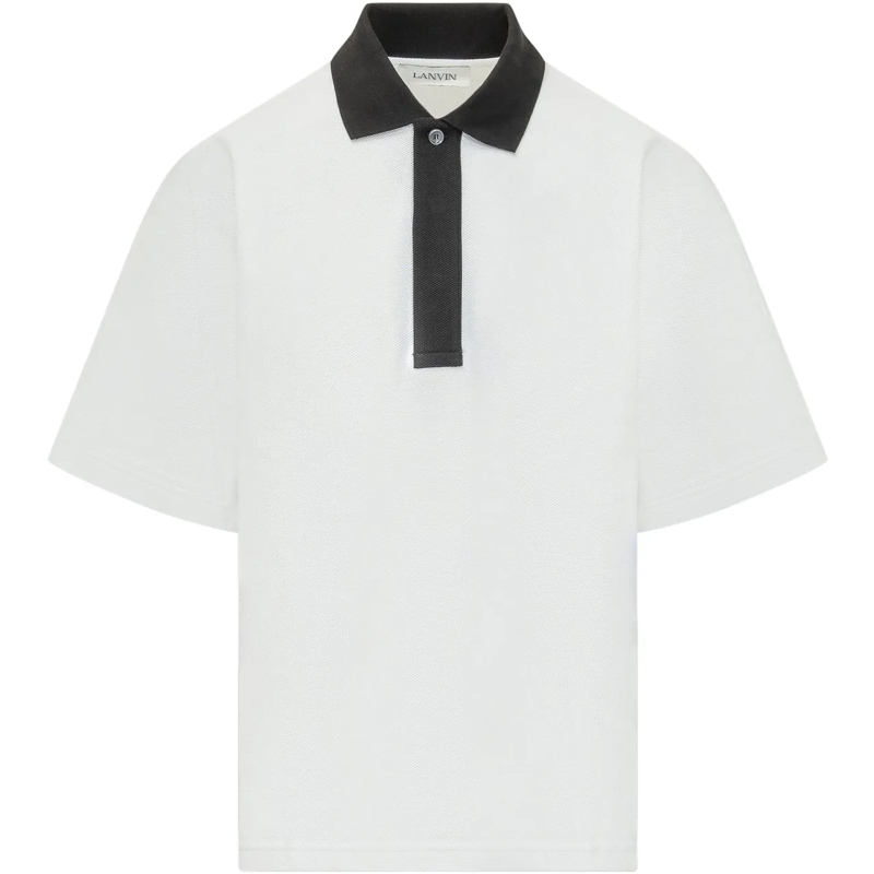 Lanvin Poloshirt Pique Jrsy Collar Polo weiß