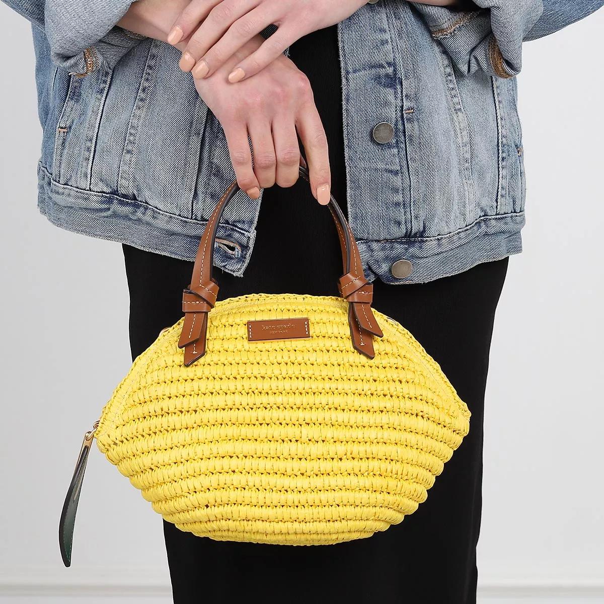 Kate Spade New York Lemon Drop Straw 3D Lemon Crossbody Tote Dandelion  Yellow Multi, Bowling Bag