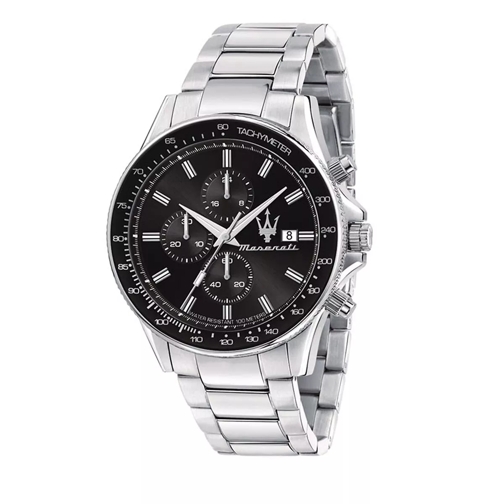Maserati Sfida 44mm Black and Silver Quartz Watch