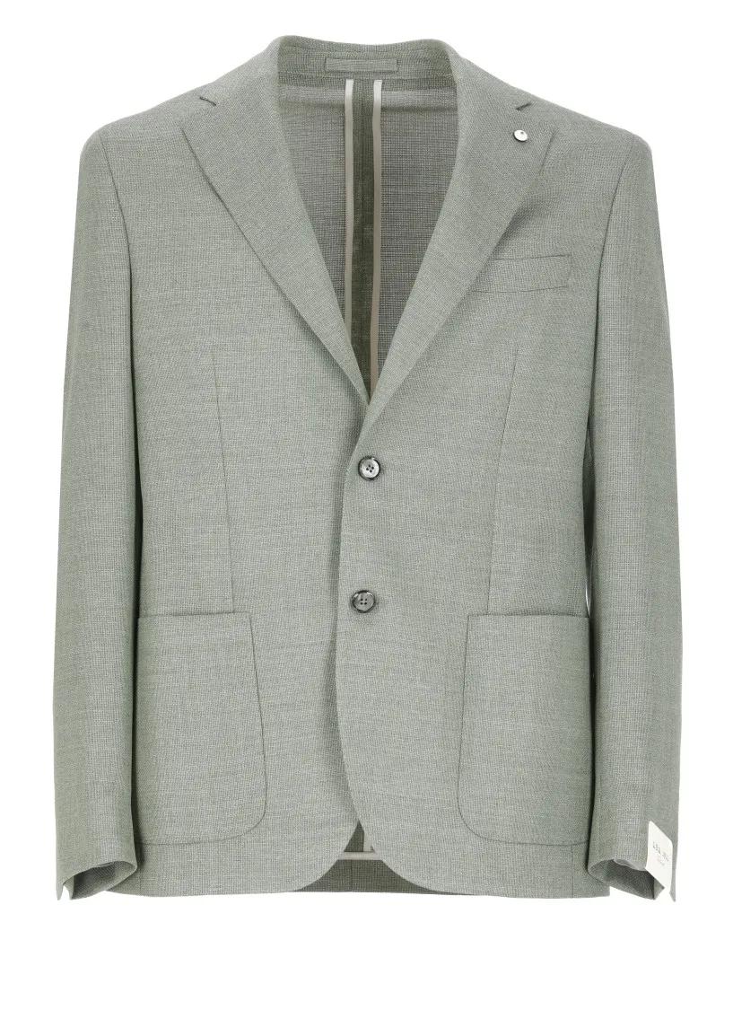 Thumbnail - Lubiam - Green Wool Jacket - Größe 50 - grün