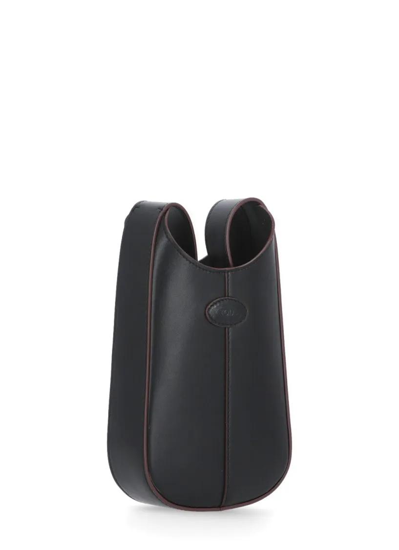 TOD'S Shoppers Micro Hobo Bag in zwart