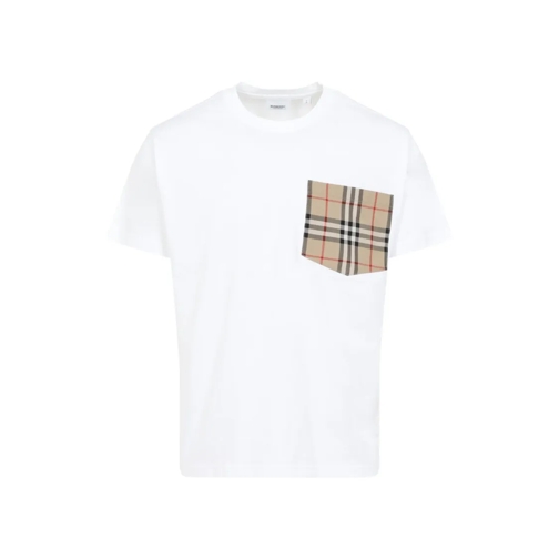 Burberry T-Shirts Carrick Check T-Shirt White