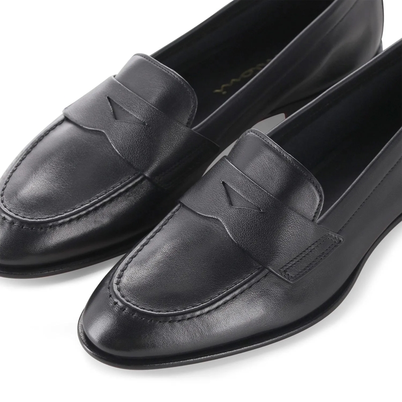 Santoni Schnürschuhe Loafer aus Leder schwarz(Image 3)