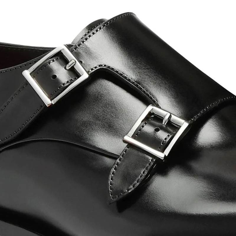 Santoni Slides Leather doublebuckle shoe weiß(Image 4)