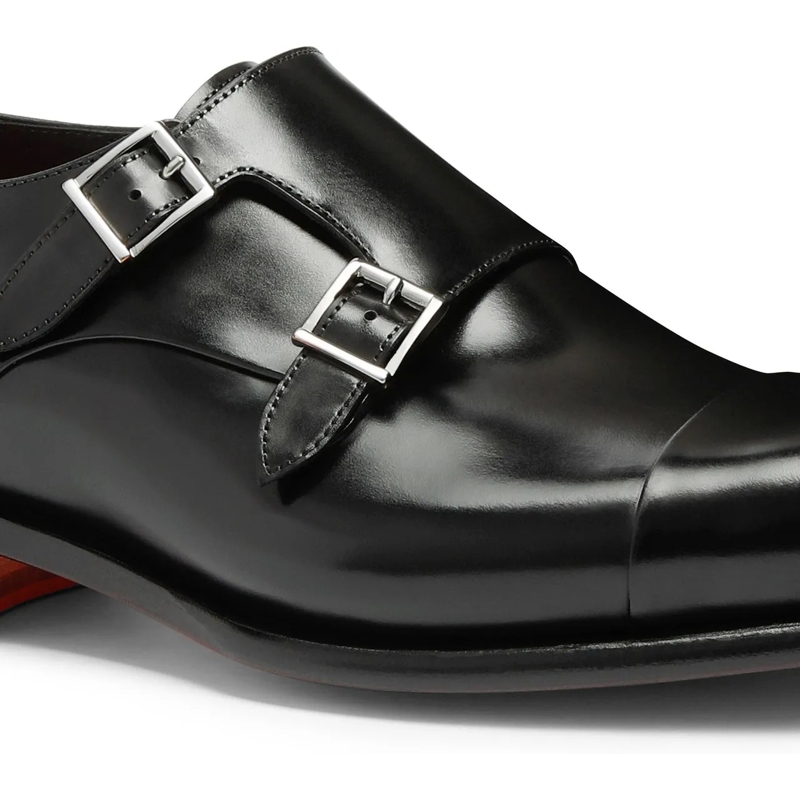 Santoni Claquettes Leather doublebuckle shoe weiß(Image 3)