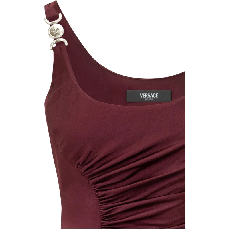 Versace Midikleid Abito Midi In Jersey Drappeggiato braun(Image 4)