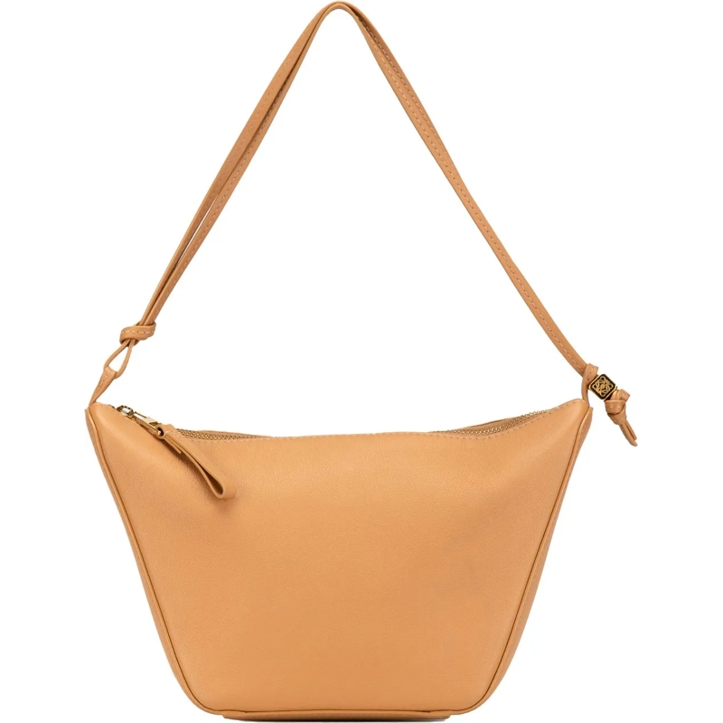 Loewe Schultertasche Mini Leather Hammock Hobo braun