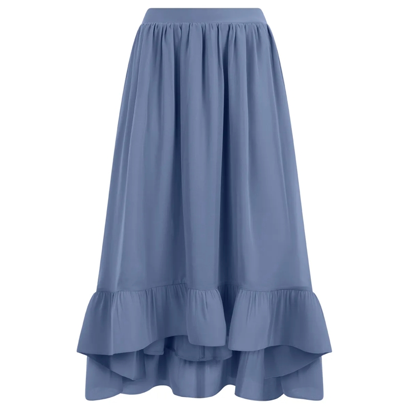 Apart Maxirock Rock mit Volant hell-blau