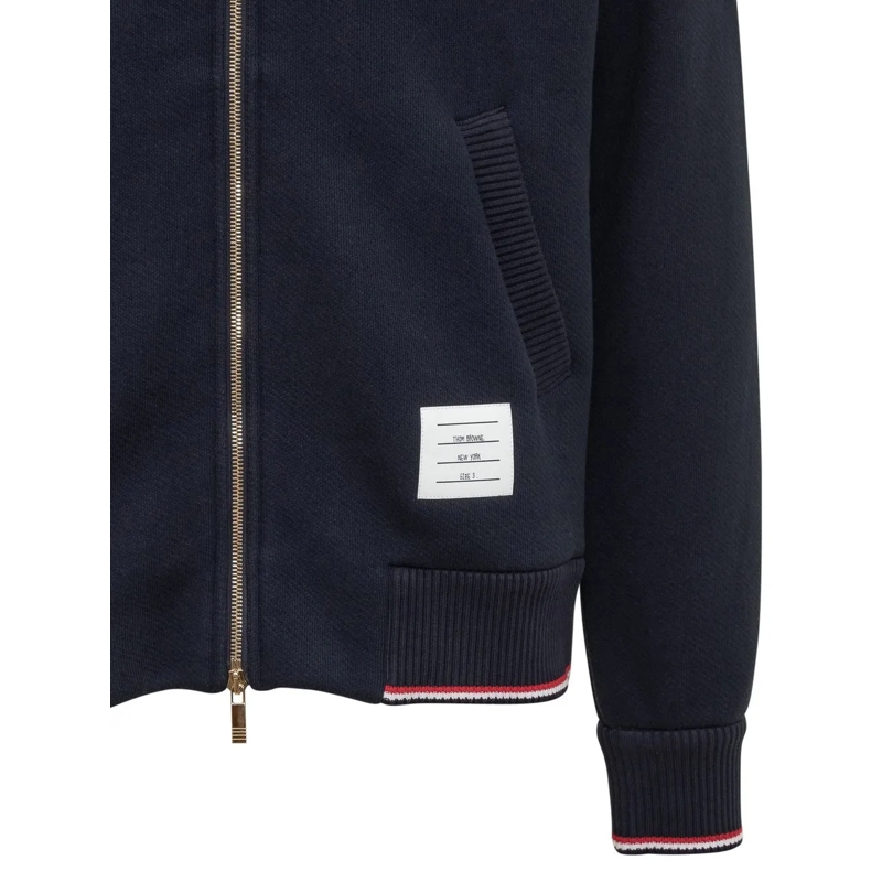 Thom Browne Blouson aviateur Thom Browne Bomber Blu con Zip dunkelblau(Image 4)