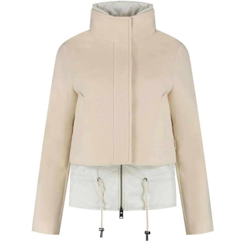 Woolrich Veste de transition Twill Wool Jacket weiß