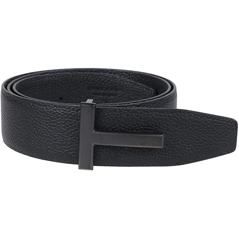 Tom Ford Gürtel Reversible T-buckle Belt Black schwarz