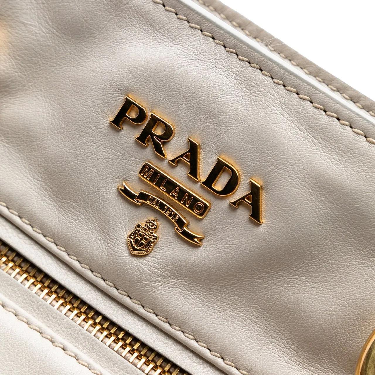 Thumbnail - Prada Hobo Bags - Soft Calf Satchel - Gr. unisize - in Weiß - für Damen