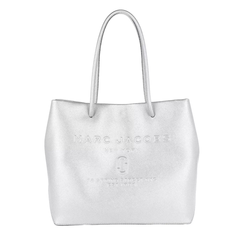 Marc Jacobs Logo Shopper East-West Tote Silver Tote