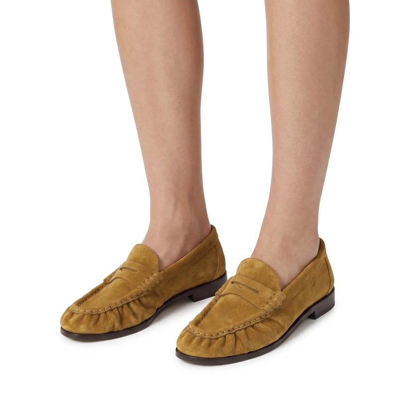 Saint Laurent Schnürschuhe Penny-Loafer aus Leder braun(Image 2)