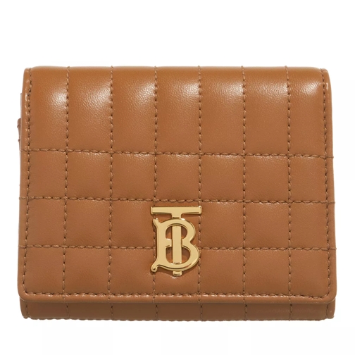 Burberry Quilted Wallet Marple Brown Tri-Fold Portemonnaie
