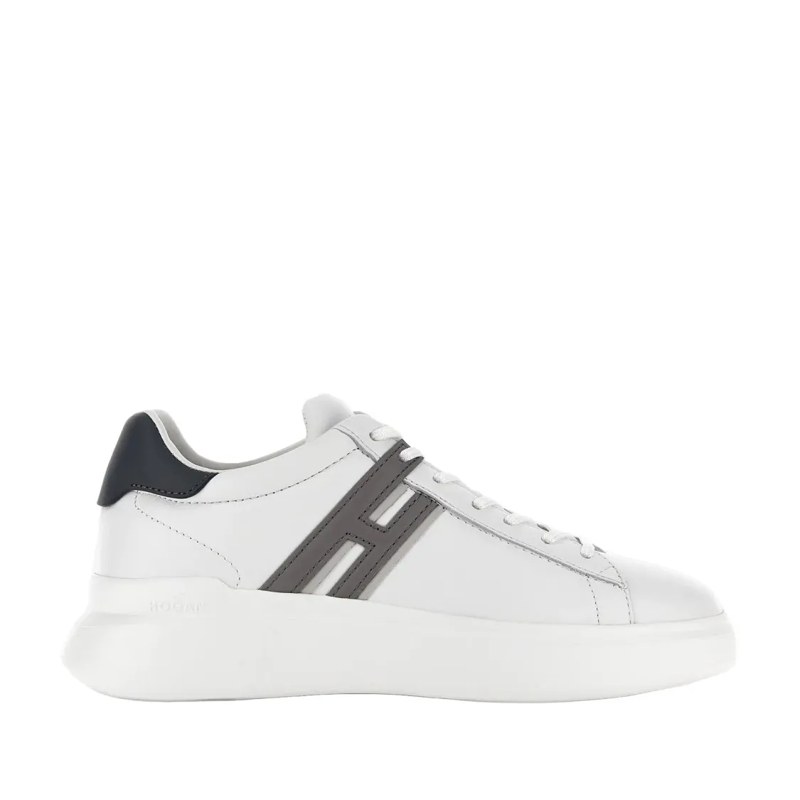 Hogan Lage-top sneaker Refined Leather Sneakers With Contrasting 'H' Deta White