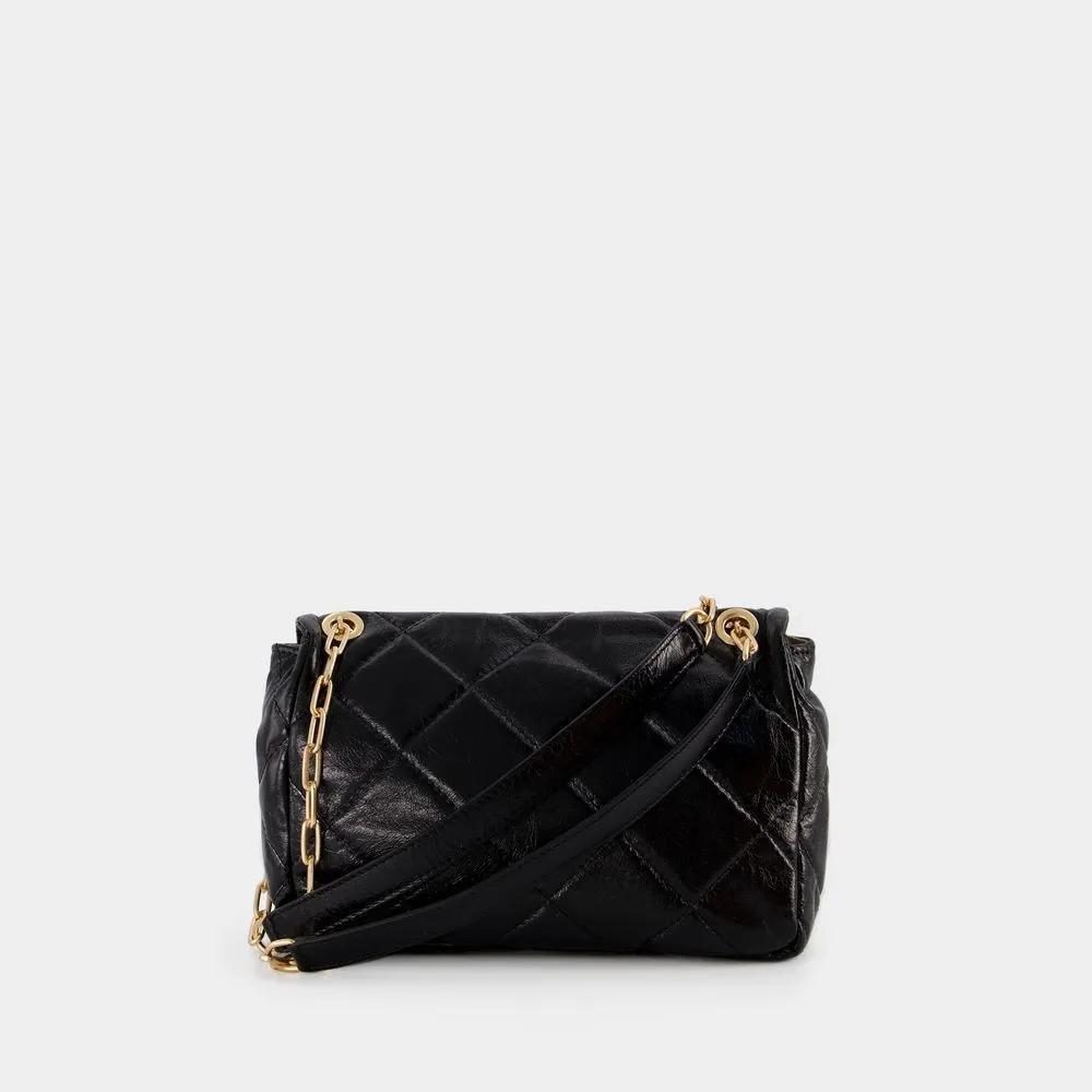 Vanessa Bruno Hobo bags Moon Mm Bag Leather Black in zwart