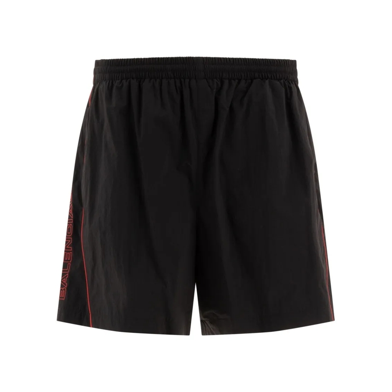 Balenciaga Casual Shorts Black Technical Fabric Shorts Black