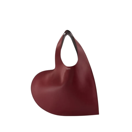 Coperni Fourre-tout Heart Tote Bag Shopper Bag - Leather - Red Red