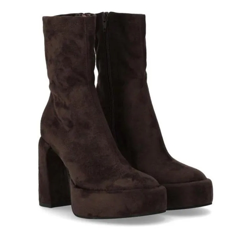 Elena Iachi Zelda Brown Heeled Ankle Boot Brown Enkellaars