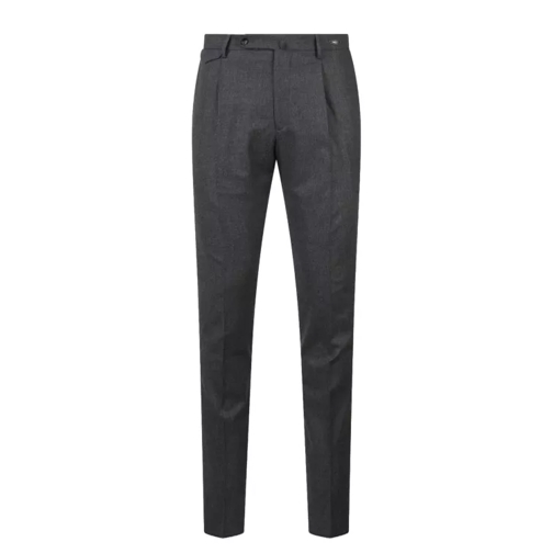 Tagliatore Wool Stretch Tailored Trousers Grey 