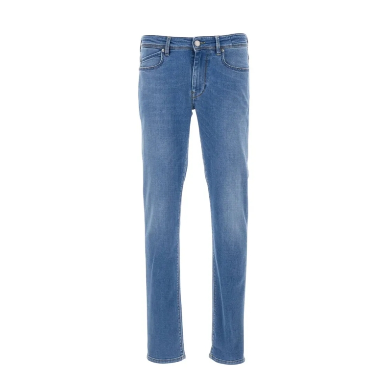 Re-Hash Jeans Classic Straight-Leg Jeans With Mid-Rise Waist Blue