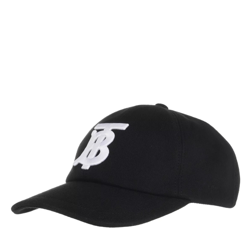 Burberry Monogram Embroidered Cap Black Cappello da baseball