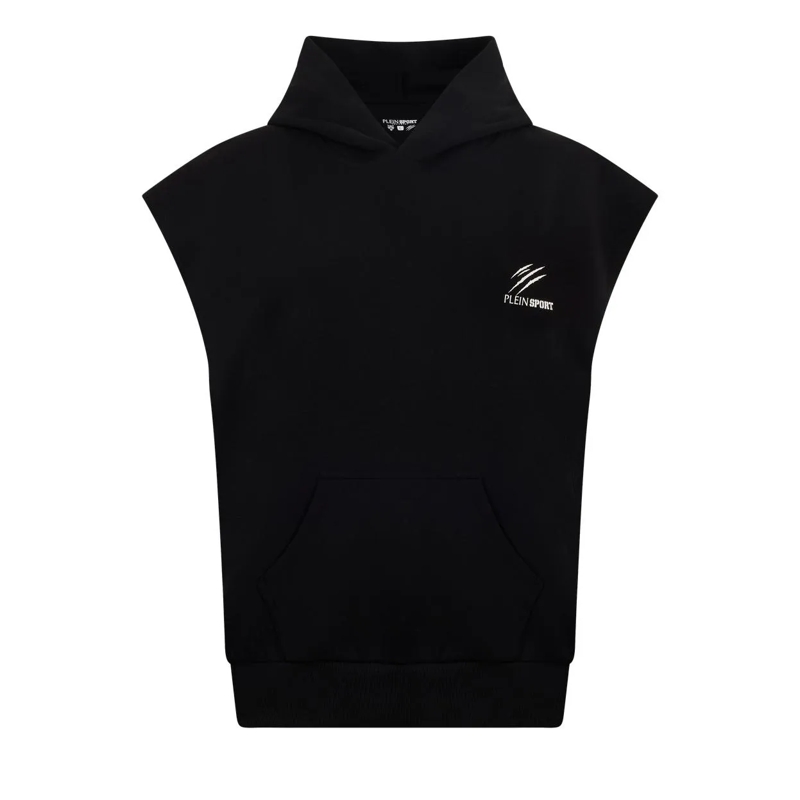 Plein Sport  Pique Hoodie Vest Icon schwarz