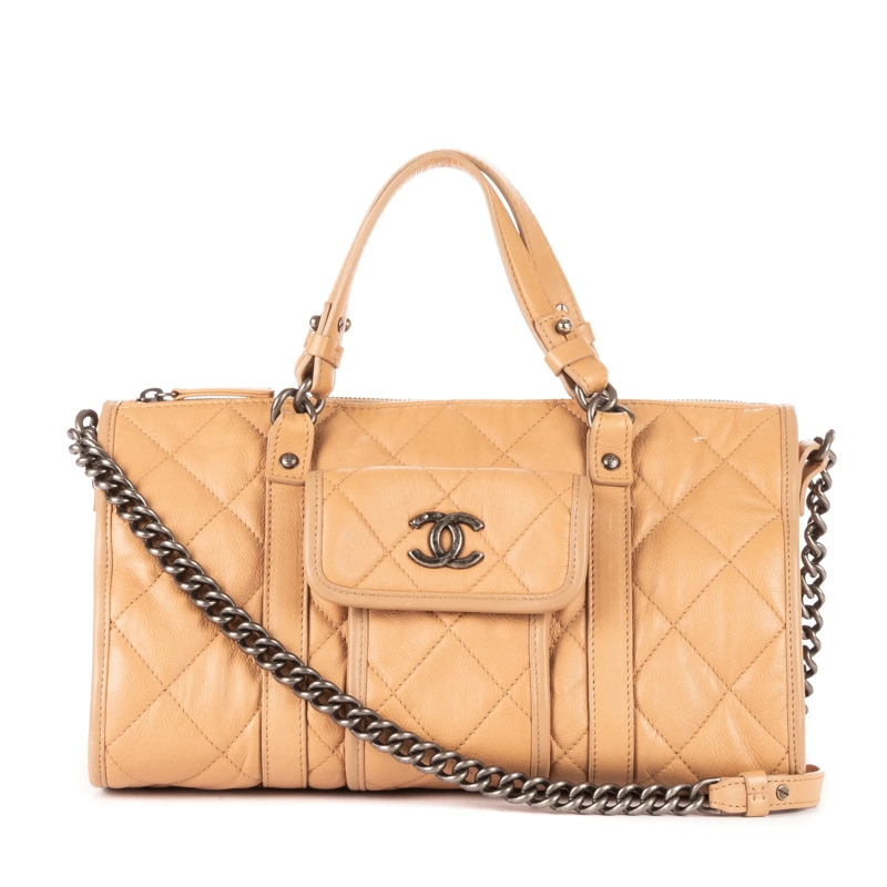 Chanel Crossbody Bag Casual Riviera Bowling beige