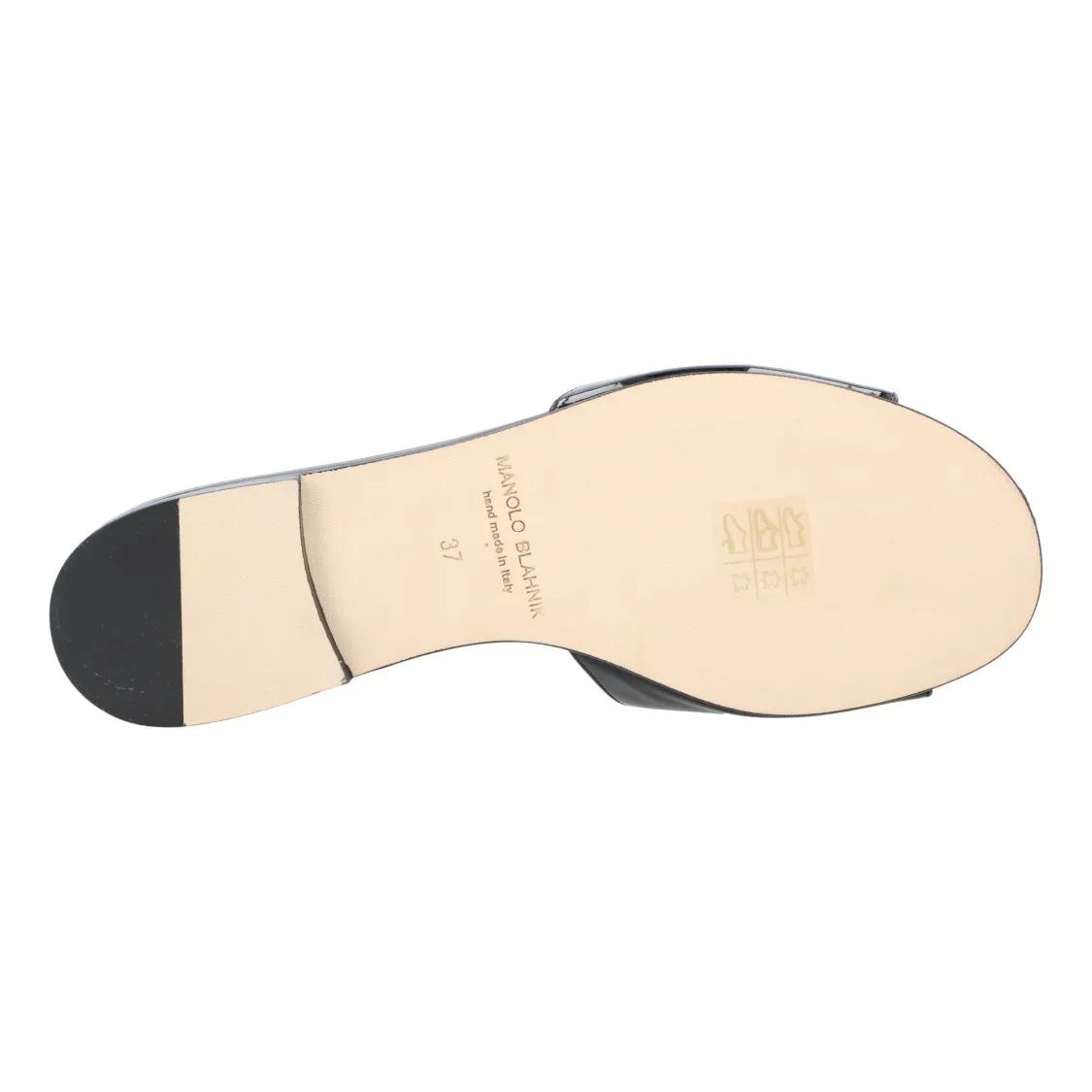 Thumbnail - Manolo Blahnik Sandalen - Houramu Flat Black - Gr. 36 (EU) - in Schwarz - für Damen