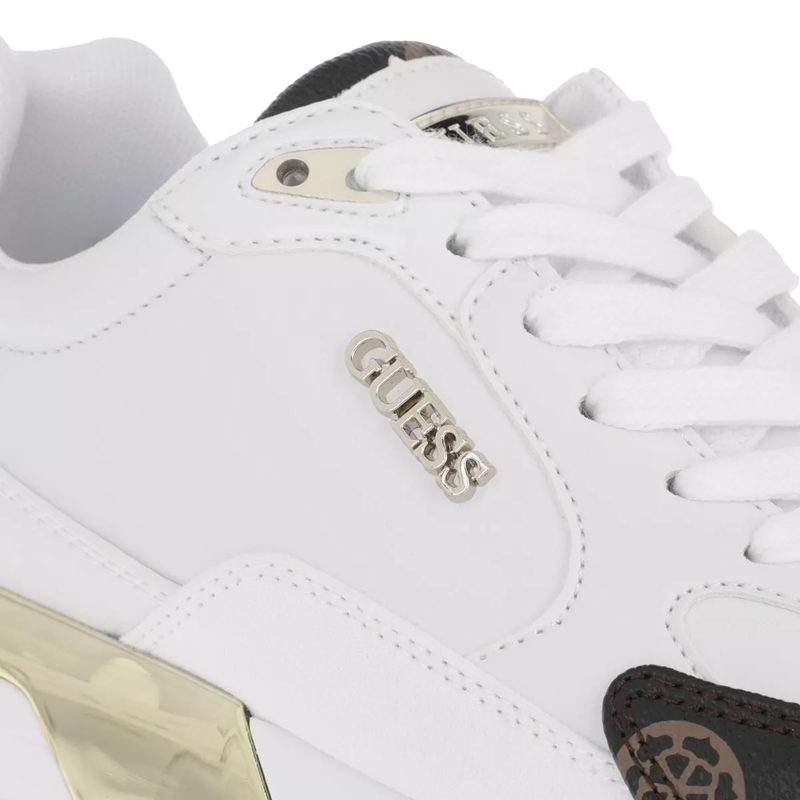 Guess Low-Top-Sneaker Moxea White Brown(Image 3)