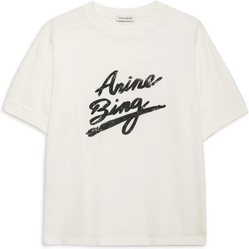 Anine Bing T-Shirts t-shirt wit logo weiß