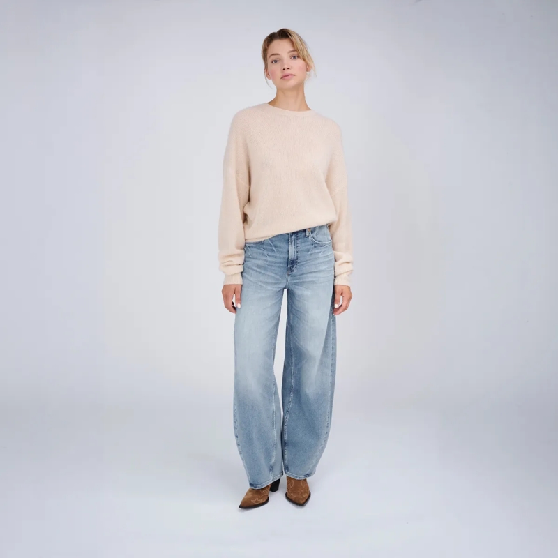True Religion  - Gerader Schnitt- Rippbündchen an den Ärmeln- Ü beige(Image 2)