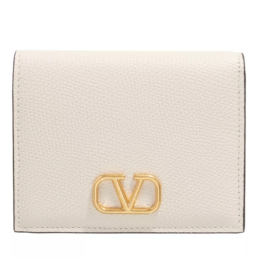 Valentino Garavani VLogo Signature Wallet Light Ivory Portefeuille à deux volets