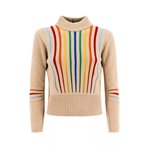 Etro Multicoloured Stripes Turtleneck Wool Sweater Multicolor 