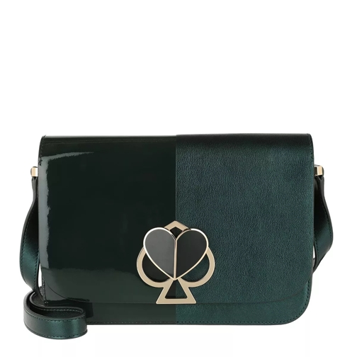 Kate Spade New York Nicola Metallic Bicolor Twistlock Shoulder Bag Deep Evergreen Cross body-väskor