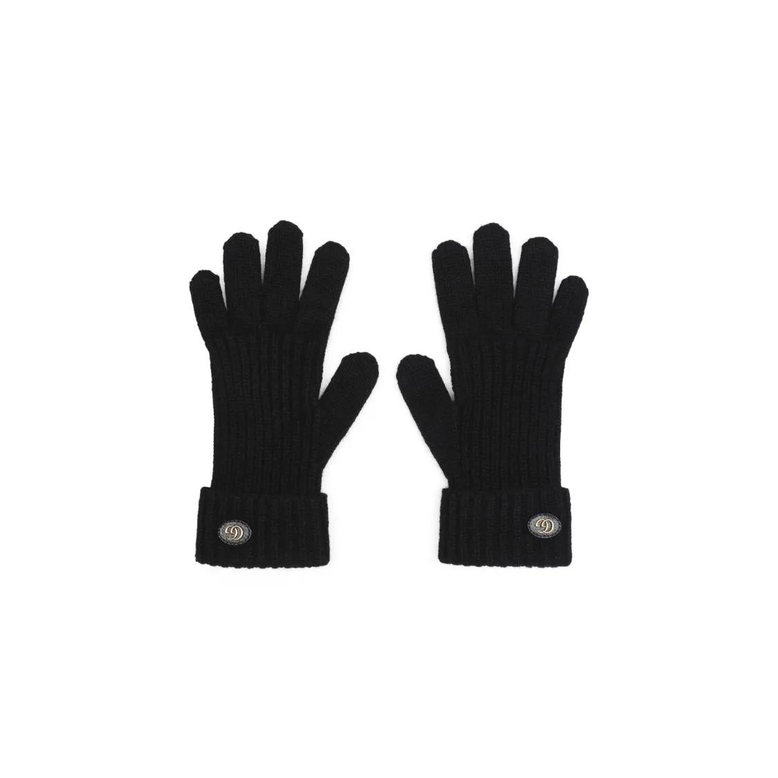 Gucci Handschuhe - Black Wool Viglos Gloves - Gr. M - in Schwarz - für Damen