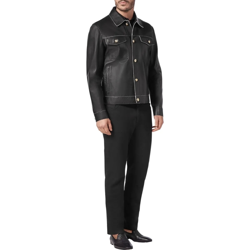 BILLIONAIRE Daunenjacke Lederjacke schwarz(Image 3)