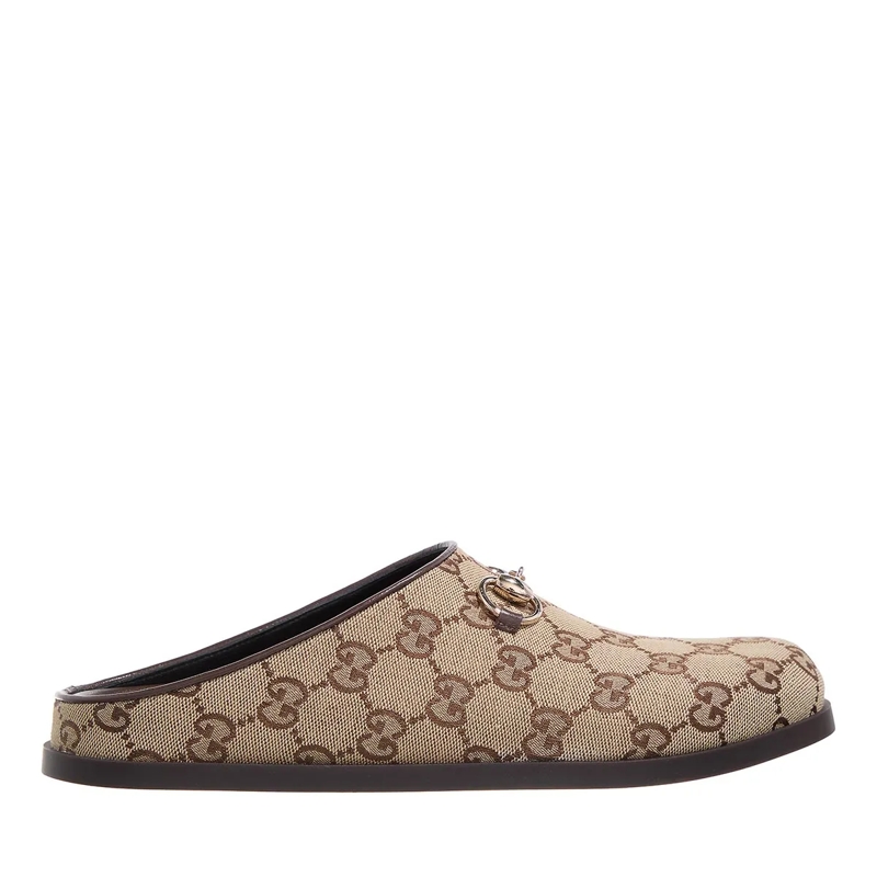 Gucci Mules W SOL MULE CANVAS GG W/HB