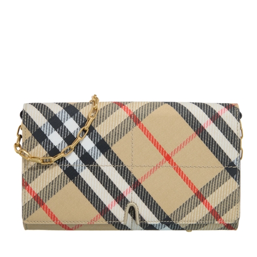 Burberry Portefeuille sur chaîne Wallet On Chain Sand Check