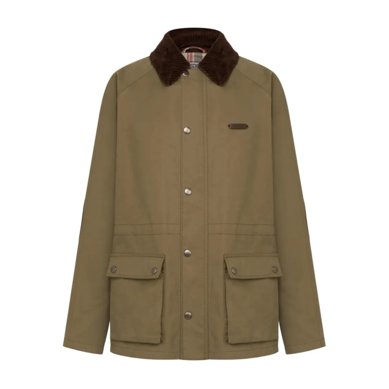 Moschino  Structured Men's Capospalla Outerwear With Design Brown