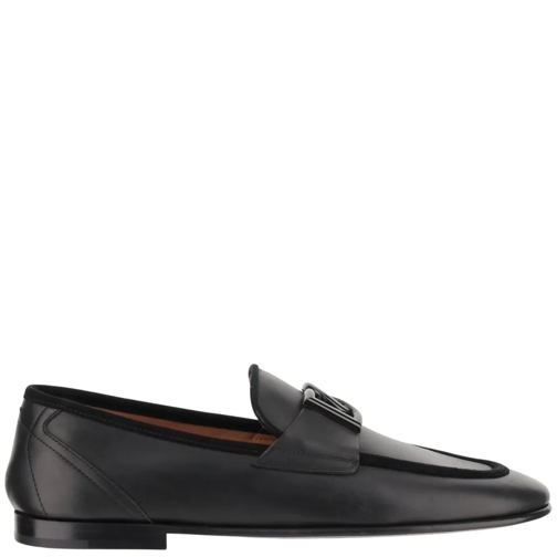 Dolce&Gabbana Mocassin Dg Logo Leather Loafers Black