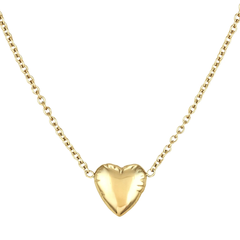 Copenhagen Mittellange Halskette Edelstahl Halskette - Balloon Hearts gold