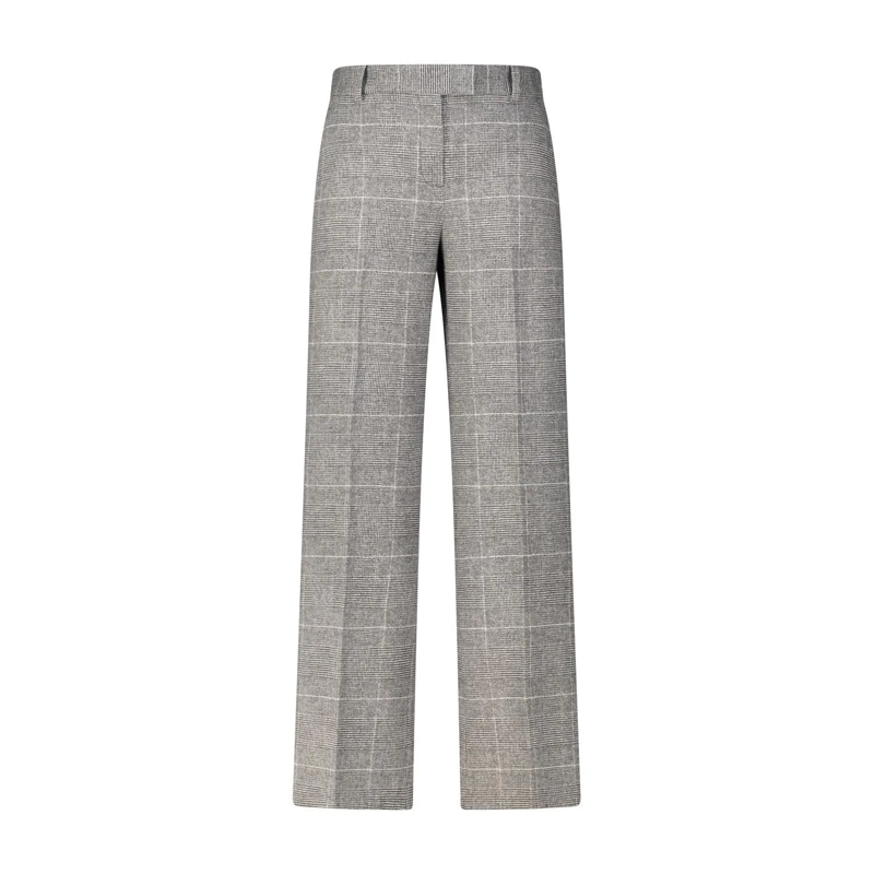 CIRCOLO 1901 Freizeithose Stoffhose mit weitem Bein Grau