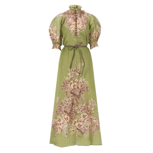 Zimmermann  Ottie Swing Dress Green