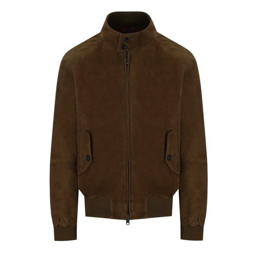 Baracuta Bomberjacken BARACUTA G9 SUÈDE DARK OLIVE BOMBERJACKE schwarz