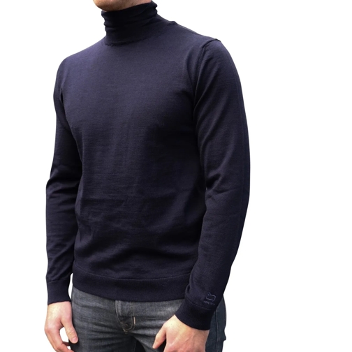 Woolrich  Merinos Logo Turtleneck Dark Blue blau