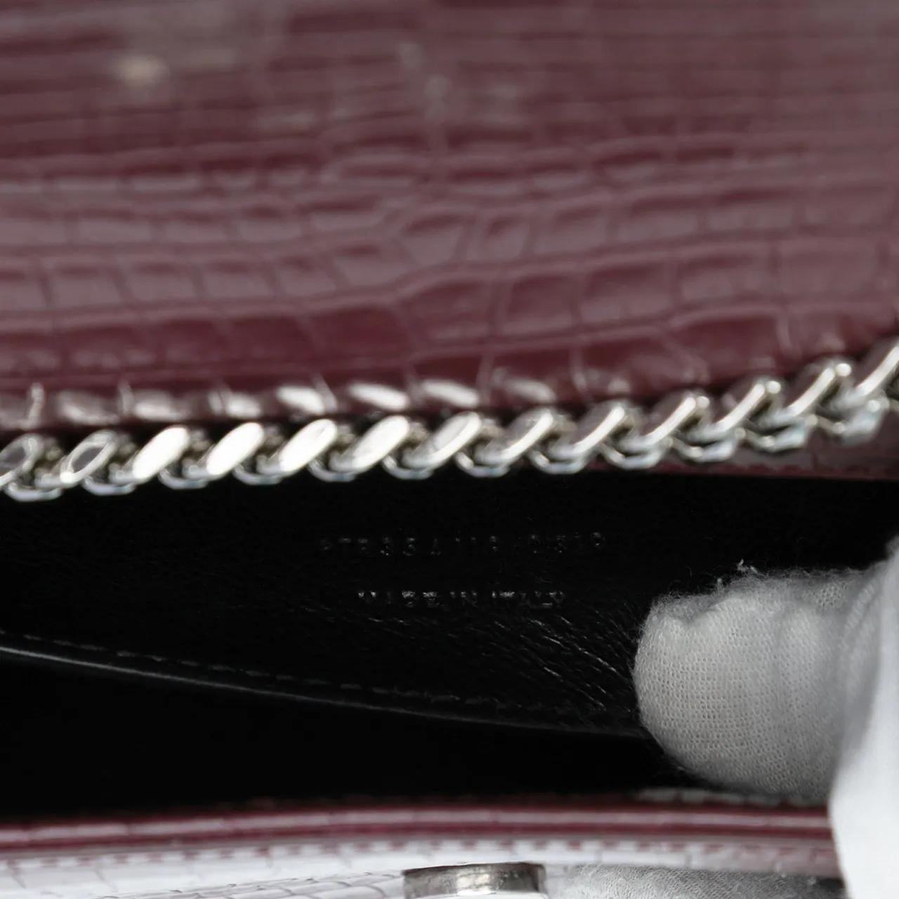 Thumbnail - Saint Laurent Hobo Bags - Medium Croc Embossed Leather Monogram Kate Tassel - Gr. unisize - in Rot - für Damen